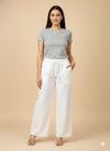 WHITE LILEN PANT