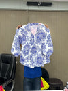 LILEN TOP WHITE BLUE