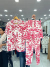 3PC NIGHTDRESS RED