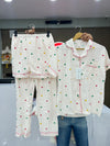 3PC NIGHTDRESS MULTI COLOR LINE