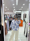 LILEN TOP PAIR WHITE BLUE