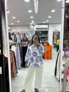 LILEN TOP PAIR WHITE BLUE