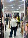 LILEN TOP PAIR WHITE DOT