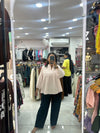 LILEN TOP PAIR PLAIN PEACH