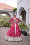 PINK NAVRATRI LONG SHRUG(KURTI ONLY)