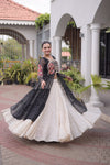 BLACK NAVRATRI LONG SHRUG(KURTI ONLY)