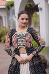 BLACK NAVRATRI LONG SHRUG(KURTI ONLY)