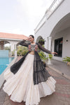 BLACK NAVRATRI LONG SHRUG(KURTI ONLY)