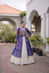 BLUE NAVRATRI LONG SHRUG(KURTI ONLY)