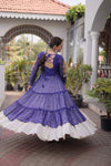 BLUE NAVRATRI LONG SHRUG(KURTI ONLY)