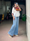 WHITE GARBA GLAM TOP