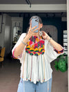 WHITE GARBA GLAM TOP