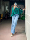 GREEN GARBA GLAM TOP