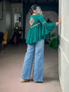 GREEN GARBA GLAM TOP