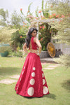 MAROON MIRROR CHOLI