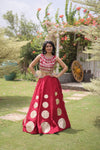 MAROON MIRROR CHOLI
