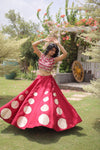 MAROON MIRROR CHOLI