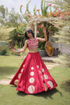 MAROON MIRROR CHOLI