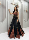 BLACK AJARAKH CHOLI